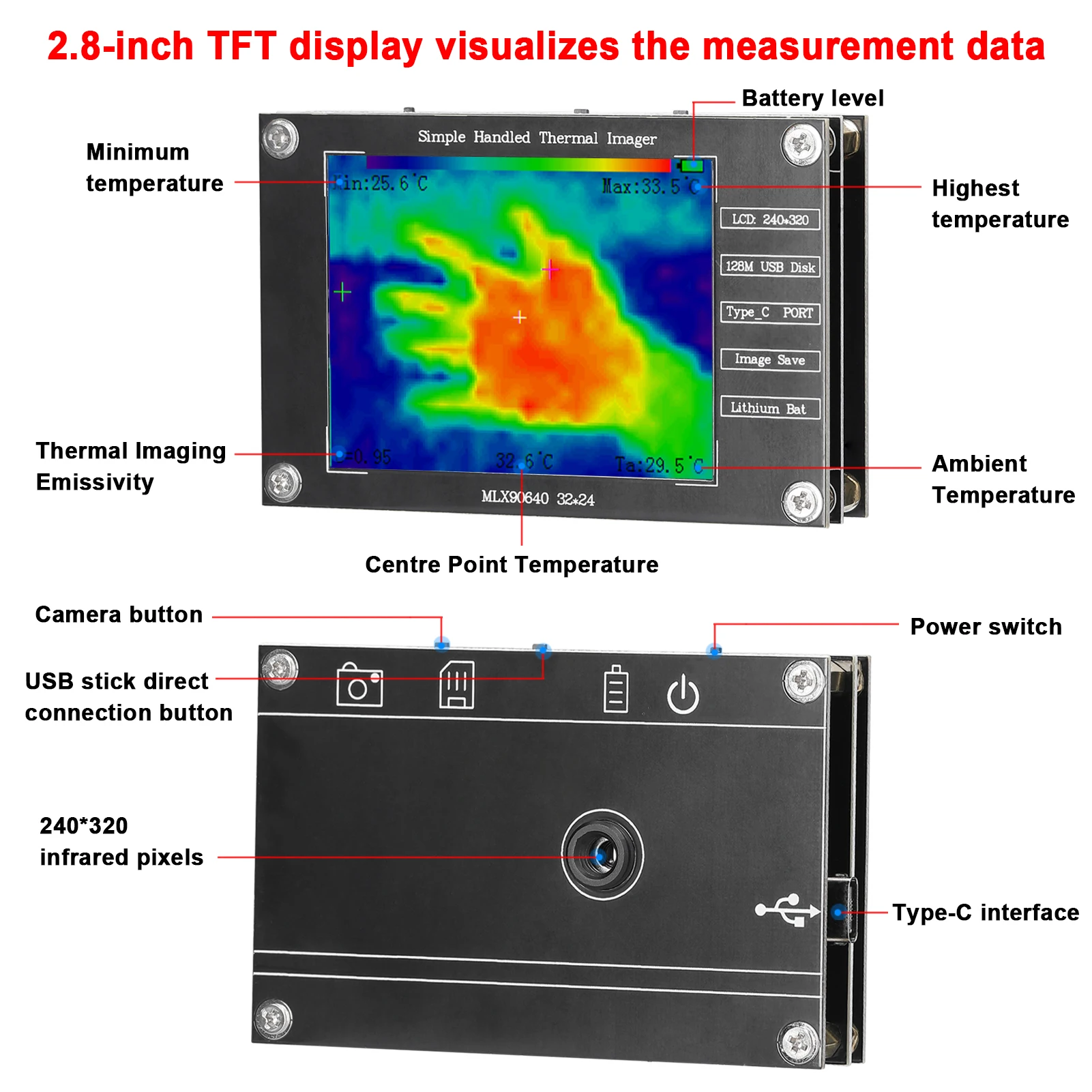 32*24 サーマルイメージャー -40 ℃   300まで - Thermal Imaging Camera Pcb Repair のレビューと価格