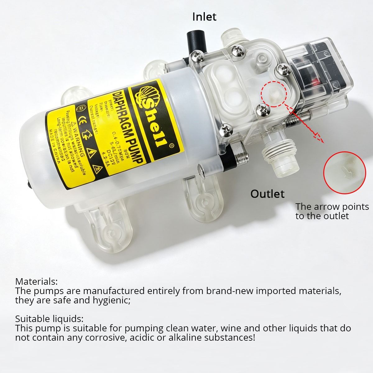 12V 80W 食品グレードダイヤフラムポンプ 自己吸い上げ - Mini Peristaltic Pump 12V のレビューと価格