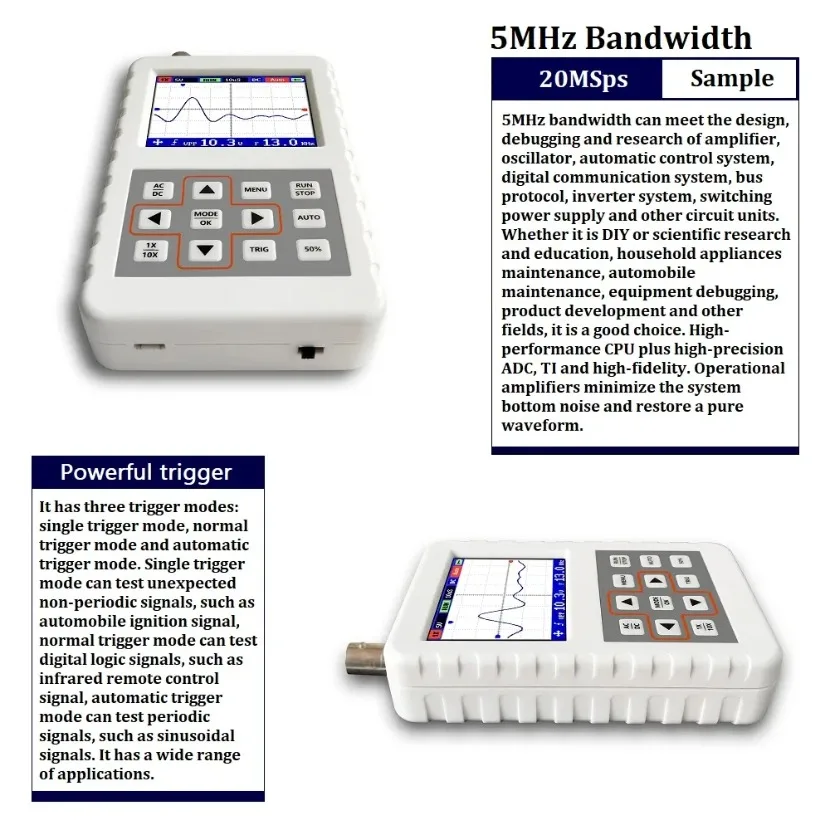 1台のDSO FNIRSI PRO ハンディ型ミニデジタルオ - Fnirsi Digital Oscilloscope Handheld のレビューと価格