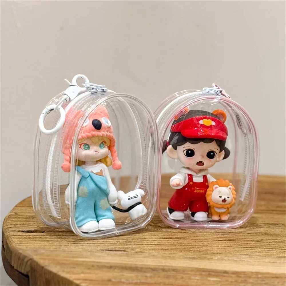新しい携帯用透明ファスナー付き収納バッグ、キーホルダー、漫画 - Packaging のレビューと価格