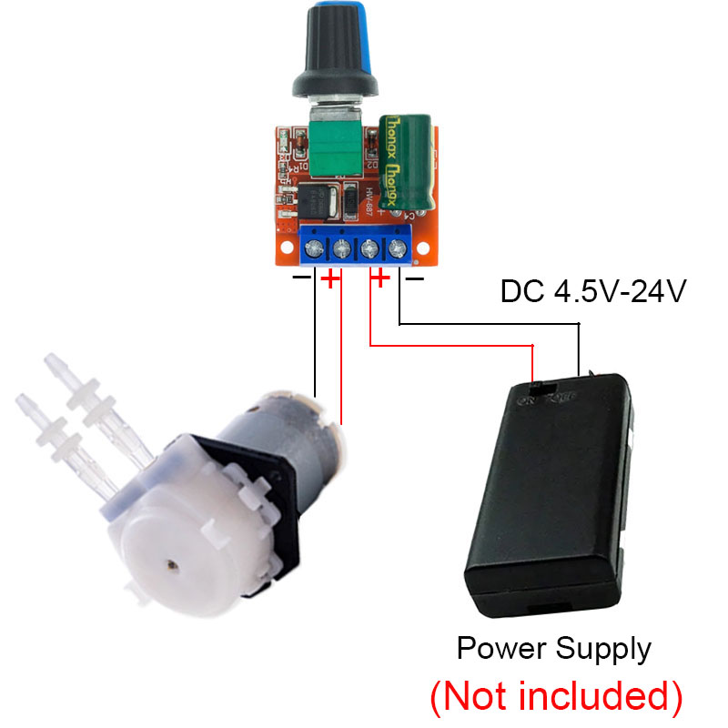 小型の調整可能な蠕動ポンプ。DC6V～12V対応。液体の定量 - Mini Peristaltic Pump 12V のレビューと価格